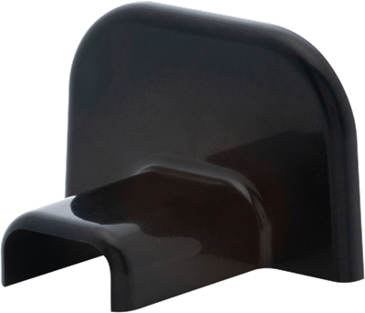 Black plastic end cap for MCL180ARCRBP, self adhesive