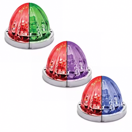 Star Burst Series Dual Revolution Watermelon Red LED Turn Signal And Marker Light