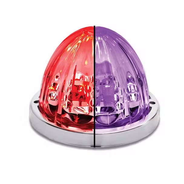 Star Burst Series Dual Revolution Watermelon Red LED Turn Signal And Marker Light