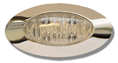 CLEARANCE/SIDE MARKER LIGHT, CLEAR LENS - AMBER LED