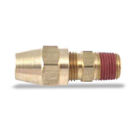 Air Brake Compression Fitting, Male Connector 1/2" X 1/4"