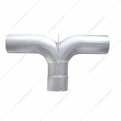 Chrome 5" Y Pipe with Divider - 25" Wide 14" High